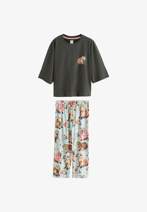 Next, SET - Pyjamas - charcoal grey capybara