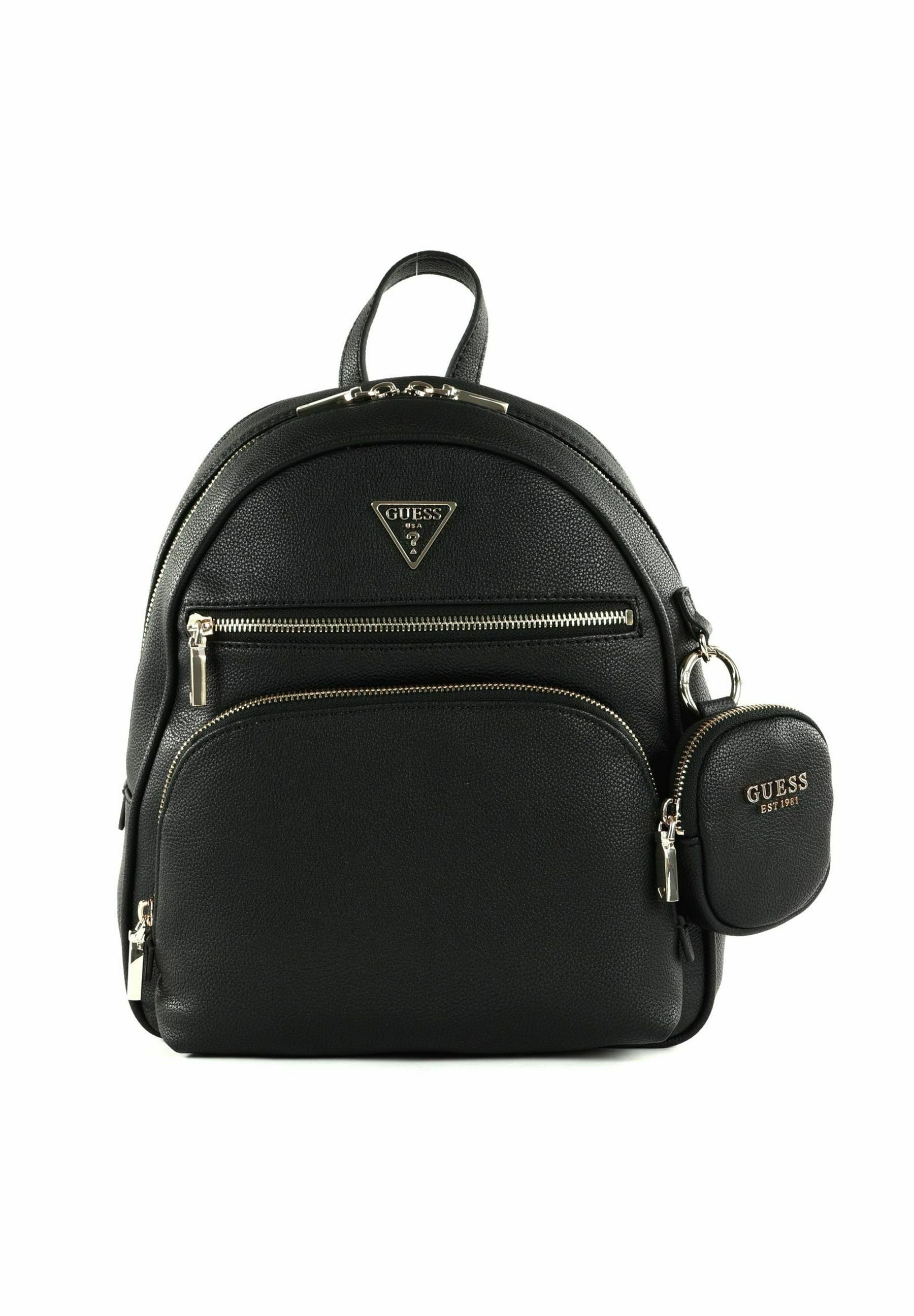 Guess Black Vegan Leather Pebbled Backpack Vegan leather backpack GUESS Black in Vegan leather - 21584624 main image 2