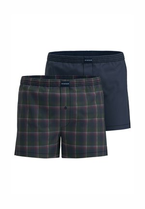 2ER PACK - Boxer  - blau-dunkel-karo