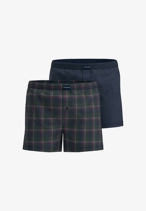 2 PACK - Boxeralsó - blau-dunkel-karo