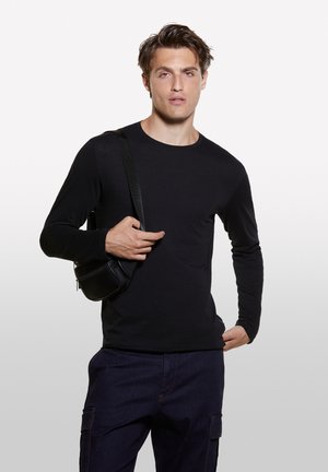 Sisley Langarmshirt - black