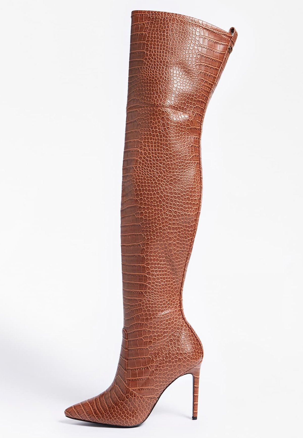 Guess KROKO-PRINT - Stivali sopra il ginocchio - braun/marrone - Zalando