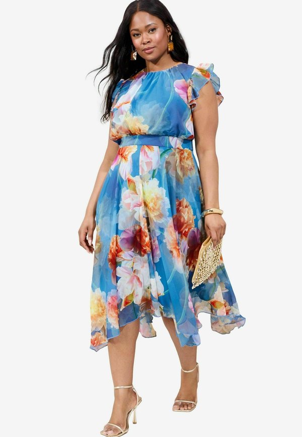 PLUS SIZE FIT  FRILL SLEEVE  - Freizeitkleid