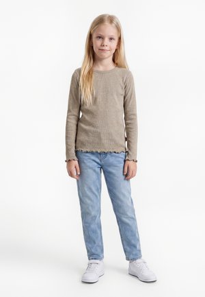 Wheat, IDA - Langærmet T-shirt - gravel melange