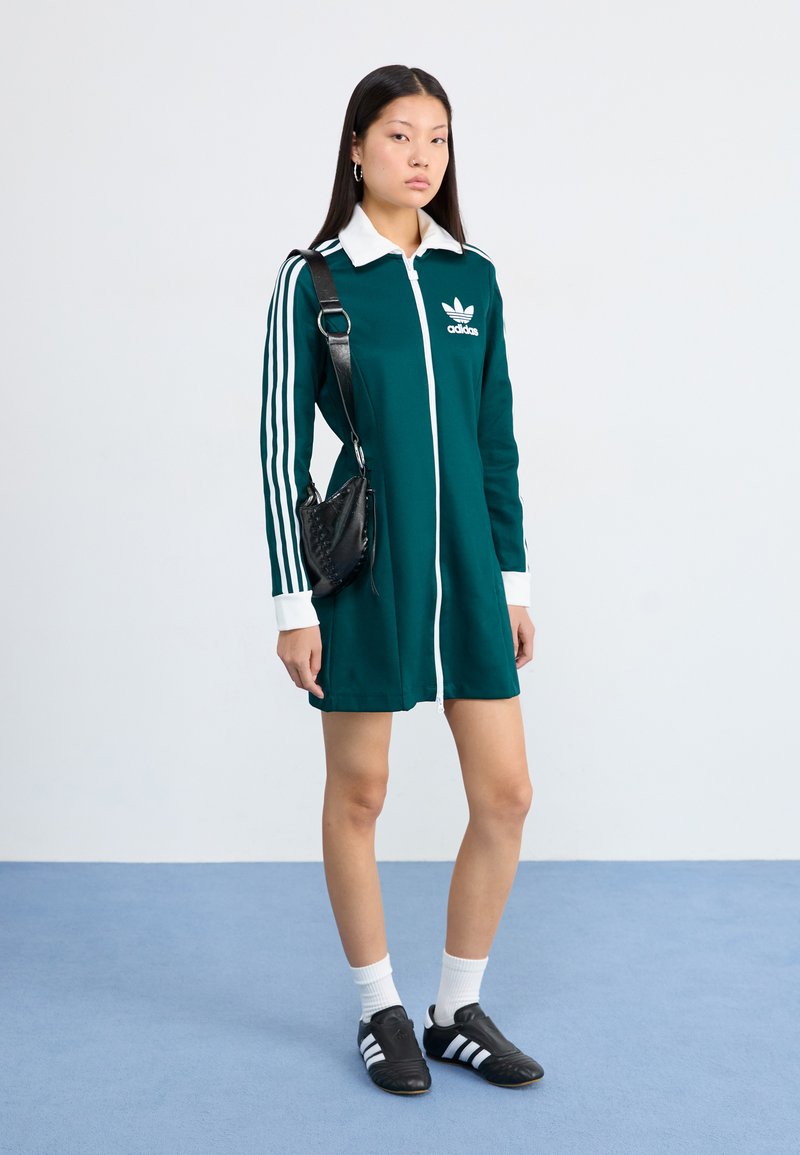 adidas Originals TRACK DRESS - Day dress - aurora ivy/white/dark green -  Zalando.ie