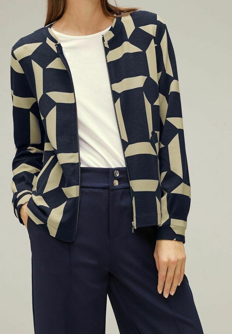 Street One Mikina na zip - dark blue