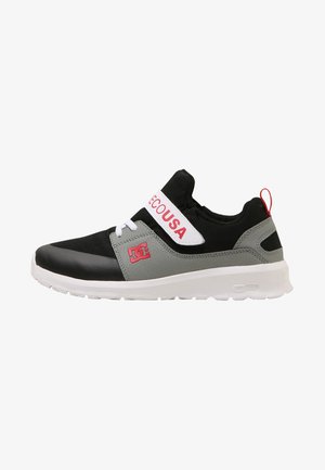 DC Shoes HEATHROW PRESTIGE EV - MIT ELASTISCHEN SCHNÜRSENKELN - Trailové bežecké topánky - black/grey/red