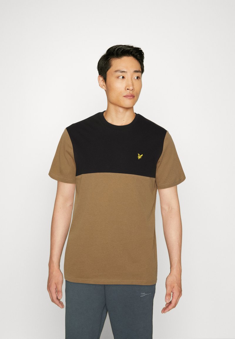 Lyle & Scott CONTRAST YOKE TShirt print camel bronze/hellbraunmeliert Zalando.de