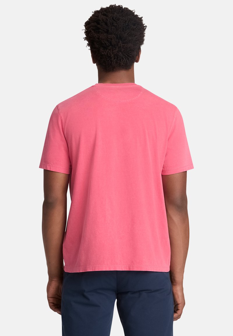 Timberland DUNSTAN GARMENT DYE SHORT SLEEVE TE - Jednoduché tričko - american beauty pink