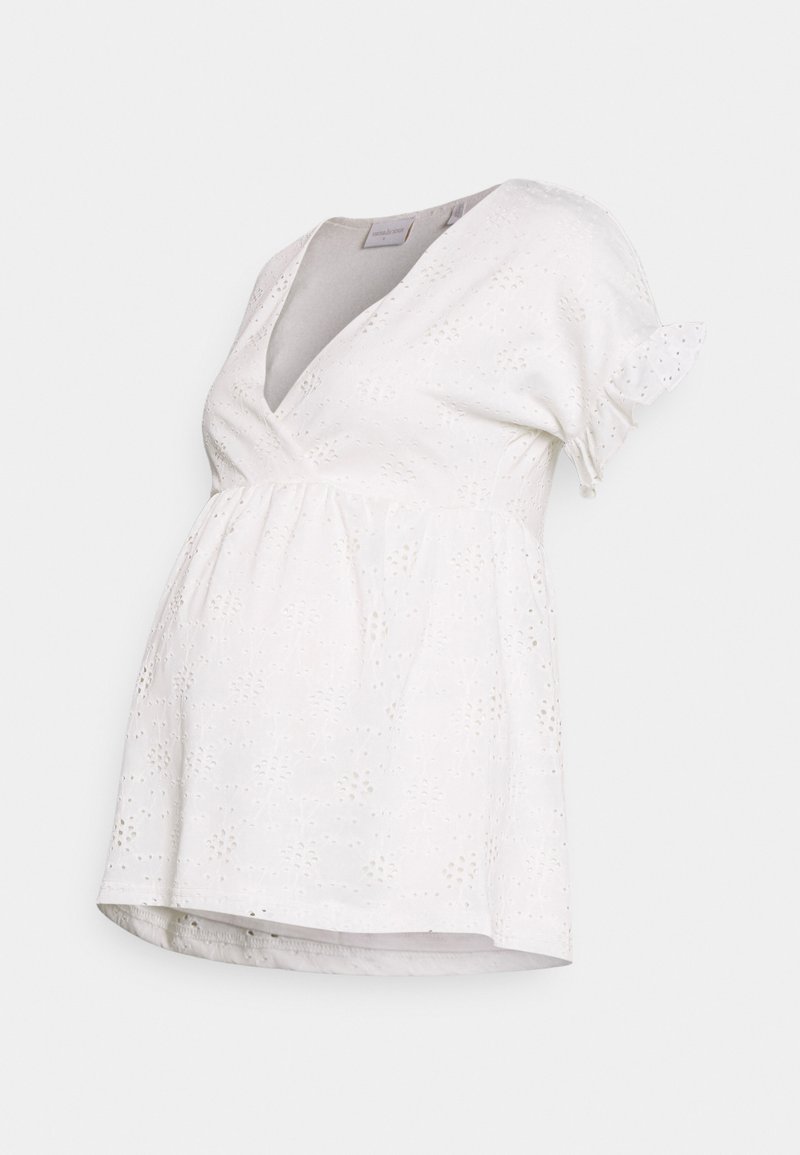 MAMALICIOUS MLDINNA TESS - T-shirt estampada - snow white