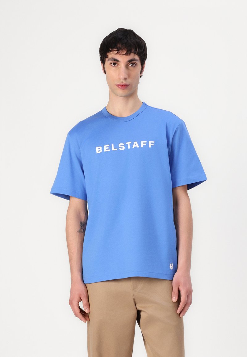 Belstaff STAPLE LOGO - Print T-shirt - hydra blue