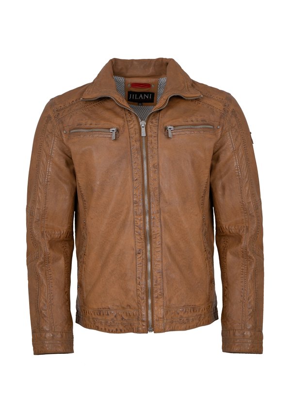 CAMINO - Lederjacke - cognac