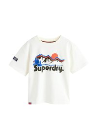 Superdry & Co REGULAR FIT - Camiseta estampada - off white