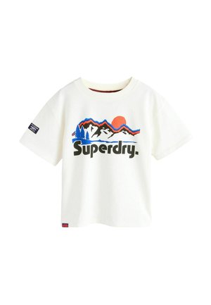 Superdry REGULAR FIT - Print T-shirt - off white