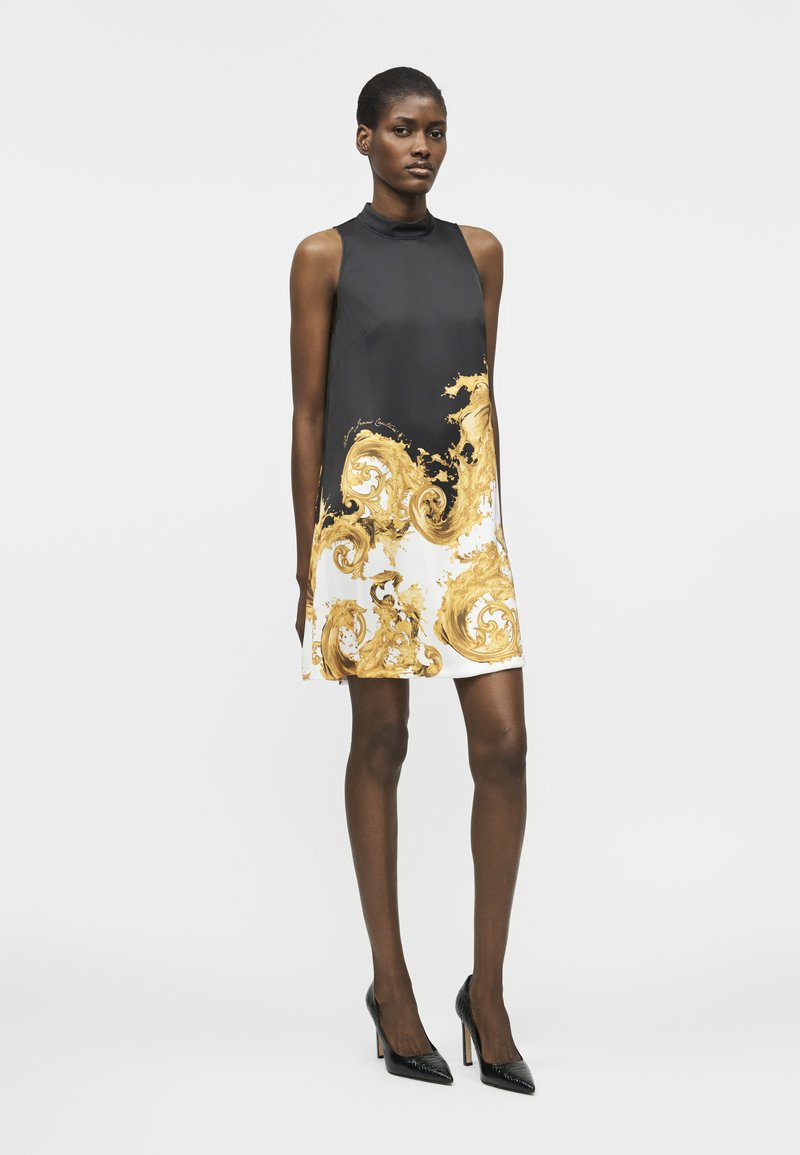 white and gold dress with black shoes White Dress With Gold Shoes These Are The Best Color Shoes To Wear With A White Dress Life