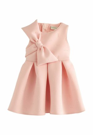 BOW SHOULDER EMBOSSED REGULAR FIT - Päevakleit - pink