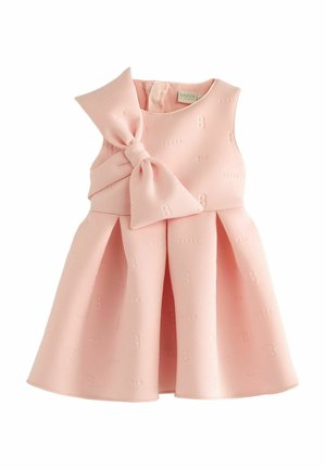 BOW SHOULDER EMBOSSED REGULAR FIT - Kasdienė suknelė - pink