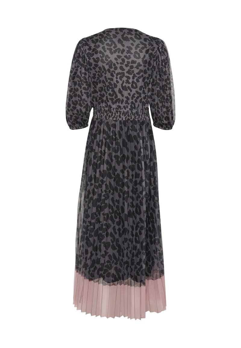 grey and pink leopard print dress Culture CUCHANCY - Maxi - pink/dark grey Tea dress