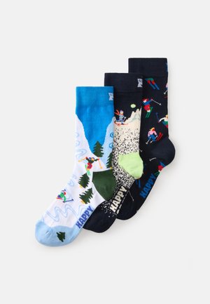 SNOWY NIGHT SLALOM SKIING SOCKS UNISEX 3 PACK  - Chaussettes - multi