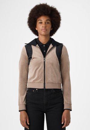 Fila APPAREL ADRIANO SLIM VELOUR TRACK - Kevyt takki - taupe gray-black