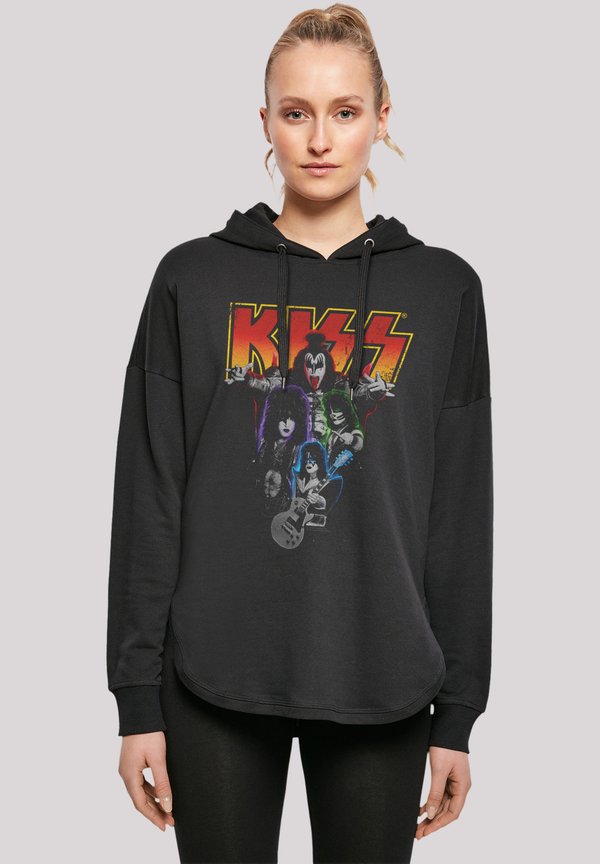 KISS ROCK MUSIC BAND NEON BAND - Kapuzenpullover - schwarz