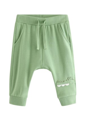 CROCODILE 3D EFFECT - Träningsbyxor - dusty green