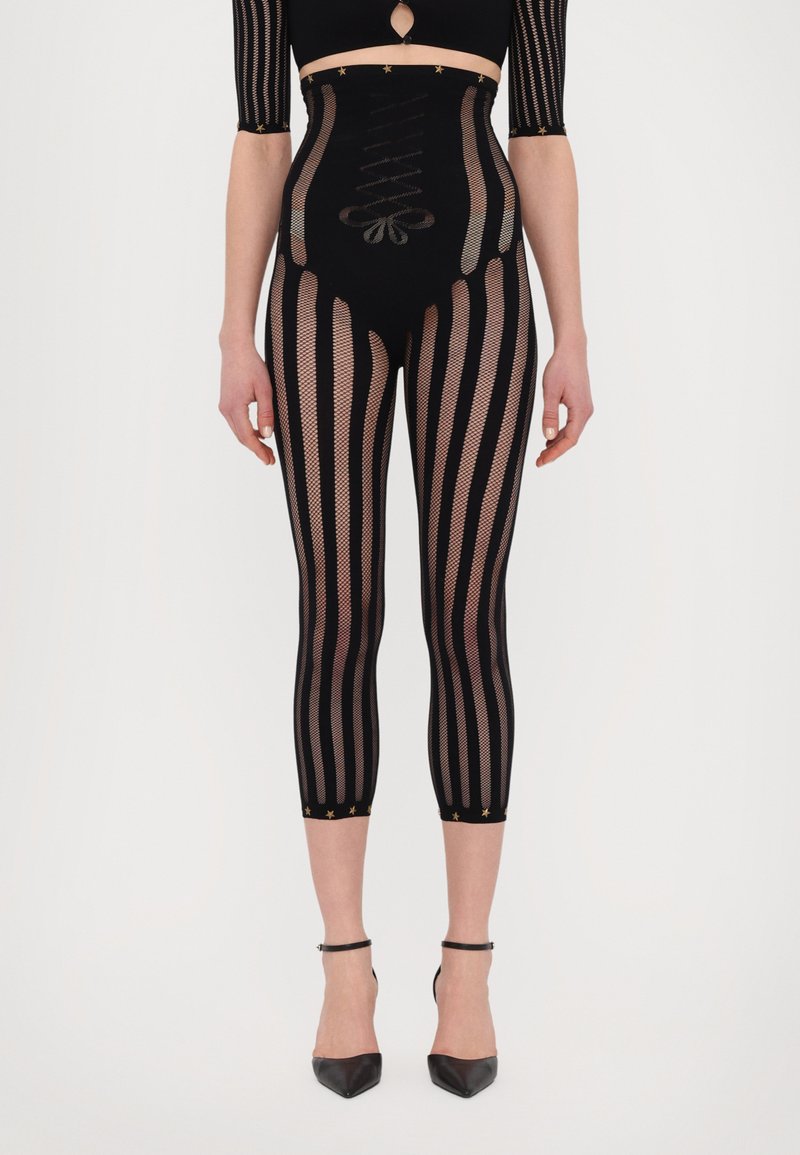 Sinead Gorey SEAMLESS HIGH WAISTED CAPRI - Leggingek - Nadrágok - black