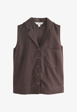 Next, Nööpidega pluus - chocolate brown