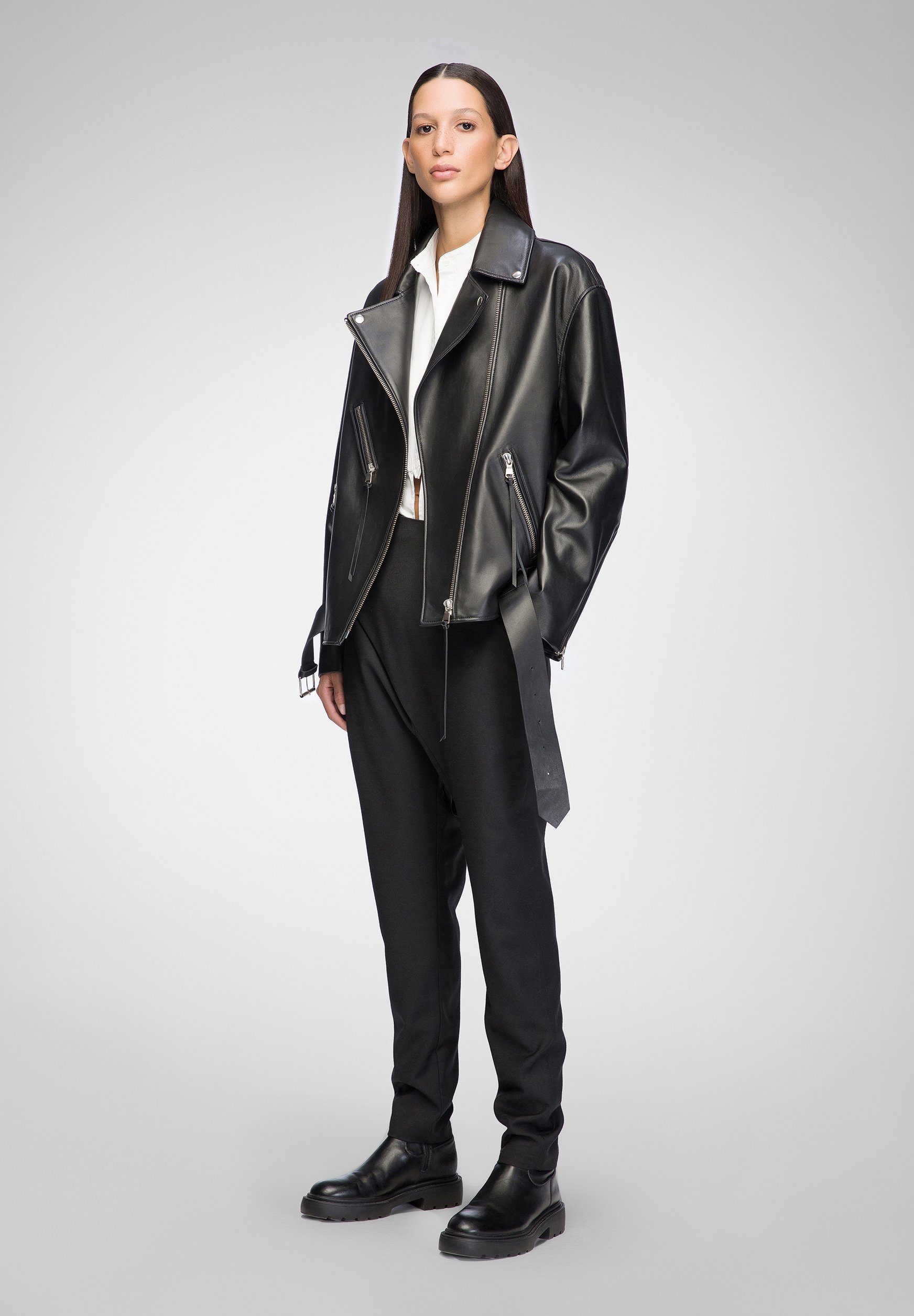 VSP GISELE - Leather jacket - black - Zalando