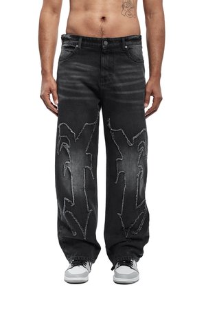 FAVELA AVES UNISEX - Jeans a sigaretta - black