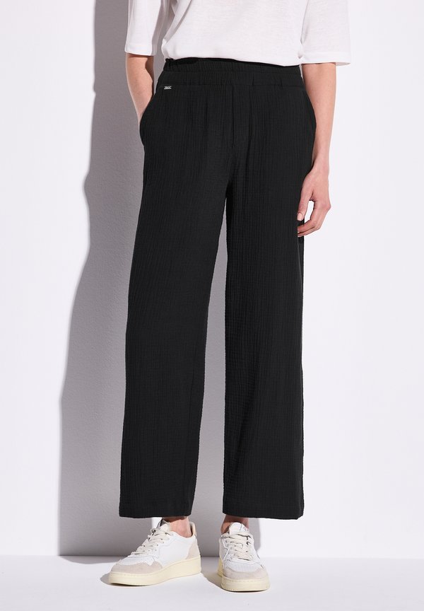 WIDE - Stoffhose - schwarz