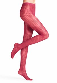 FALKE Cryptogram 30 Denier sheer - Collants - red plum