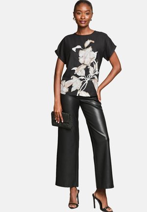 Lipsy REGULAR FIT - ROUND NECK PRINTED EMBELLISHED - Triko s potiskem - black