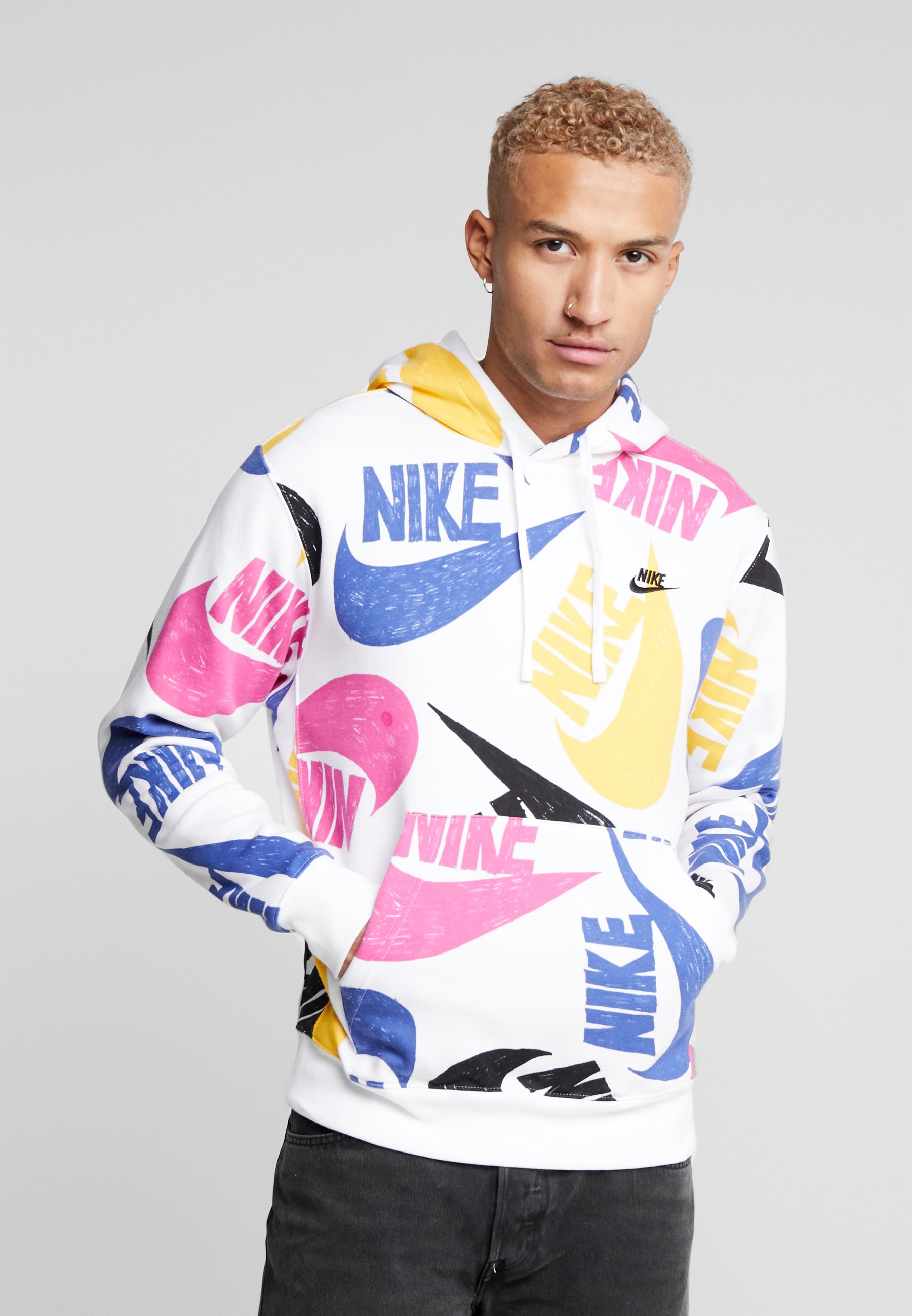 Nike Sportswear CLUB HOODIE Kapuzenpullover deep royal Nike Sportswear CLUB HOODIE Kapuzenpullover whiteblack
