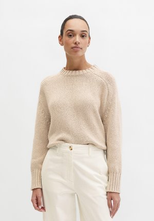 LONGSLEEVE ROUND-NECK - Pullover - linen beige