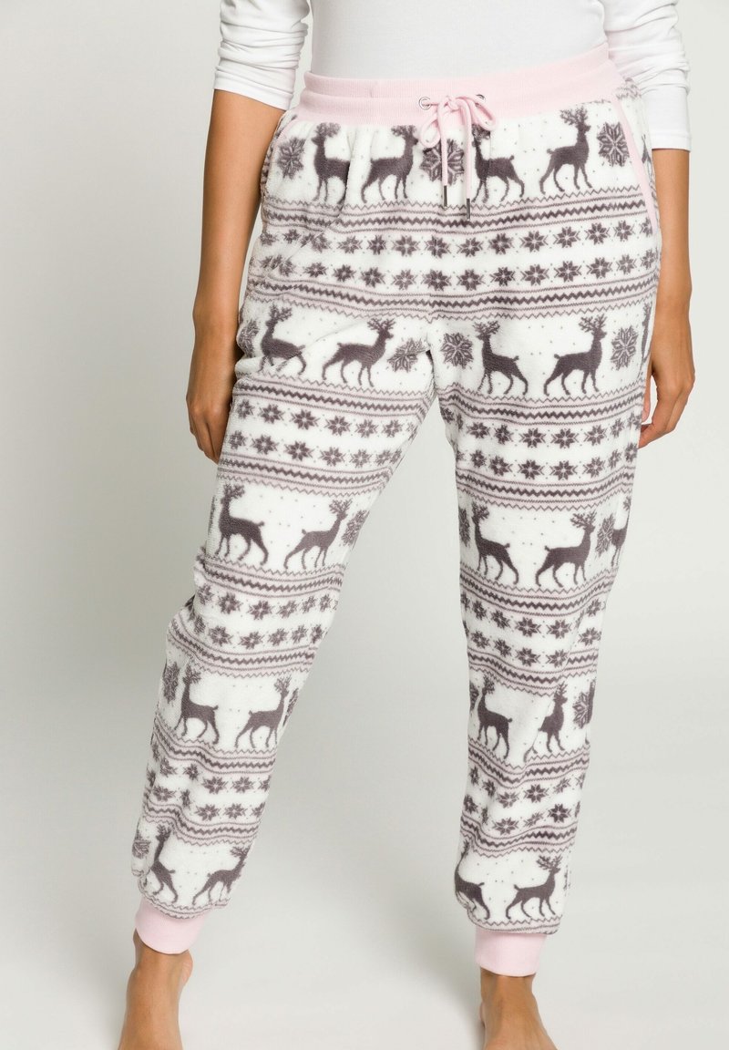 Ulla Popken HOMEWEAR Pyjamasbyxor Offwhite vit Zalando se
