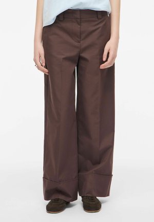 Rouge Edit WIDE-LEG TROUSERS MID-WAIST - Püksid - seal brown