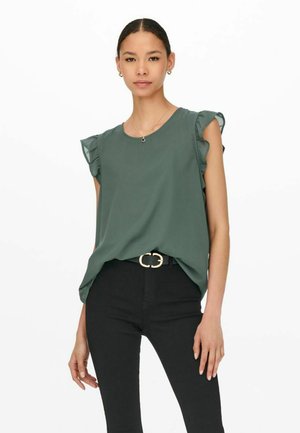 ONLANN STAR FRILL NOOS - Blouse - balsam green