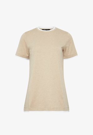 Long Tall Sally, PLUS SIZE SHORT SLEEVE T-SHIRTS - Camiseta básica - beige