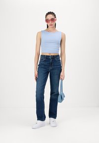 Hollister Co. SEAMLESS SHELL - Felső - zen blue