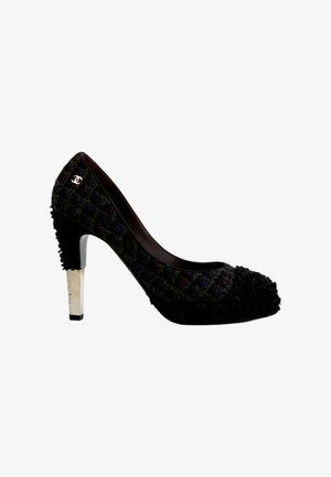 CHANEL, TWEED HEELS MULTICOLOUR - Escarpins à plateforme - black
