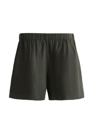 OYSHO LINEN BERMUDA - Shorts - dark grey