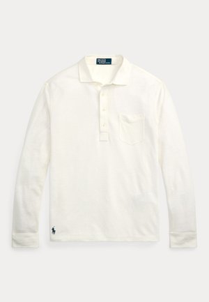LINEN MESH POLO SHIRT - Πόλο - deckwash white