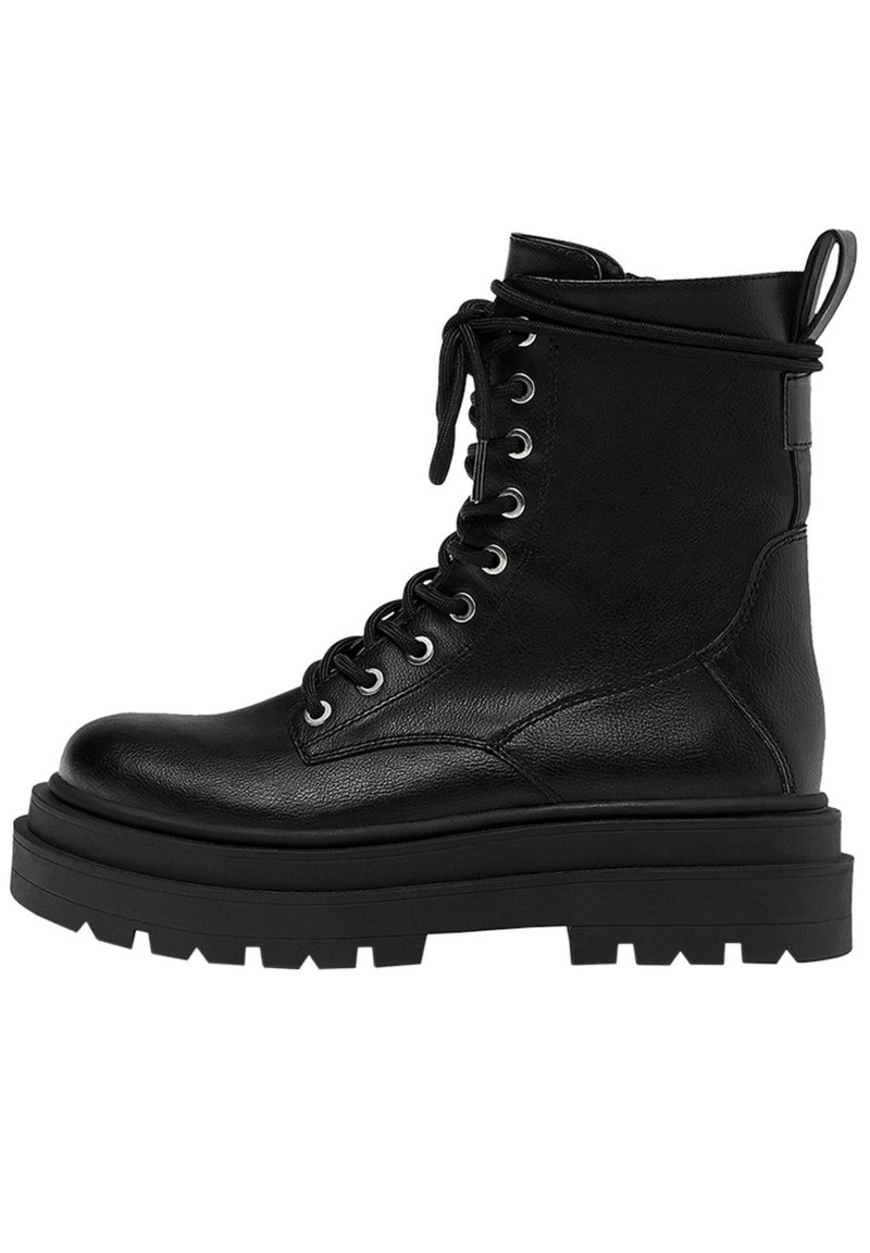 Damen Ankle Boots | PULL&BEAR Schnürstiefelette black/schwarz - WX64381 Damen Ankle Boots | PULL&BEAR Schnürstiefelette black/schwarz - WX64381