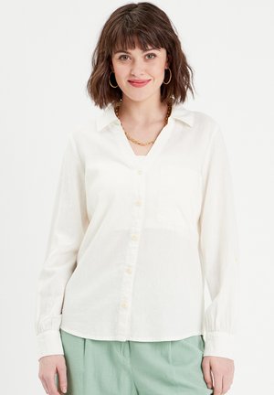 Button-down blouse - ecru