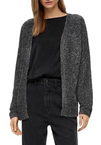 s.Oliver OPEN  MET EFFECT - Strickjacke - graphit