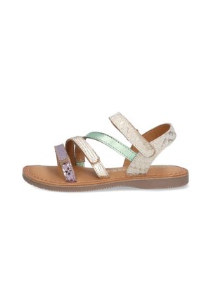 Braqeez CASSY CALL - Sandalen - beige groen paars