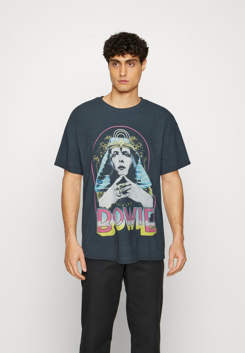 DAVID BOWIE Band T-shirt (Men's size S equivalent) unclear black type Vintage Second Hand