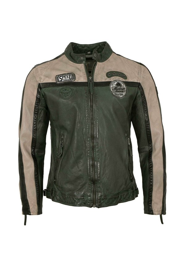 Lederjacke - dunkelgrün