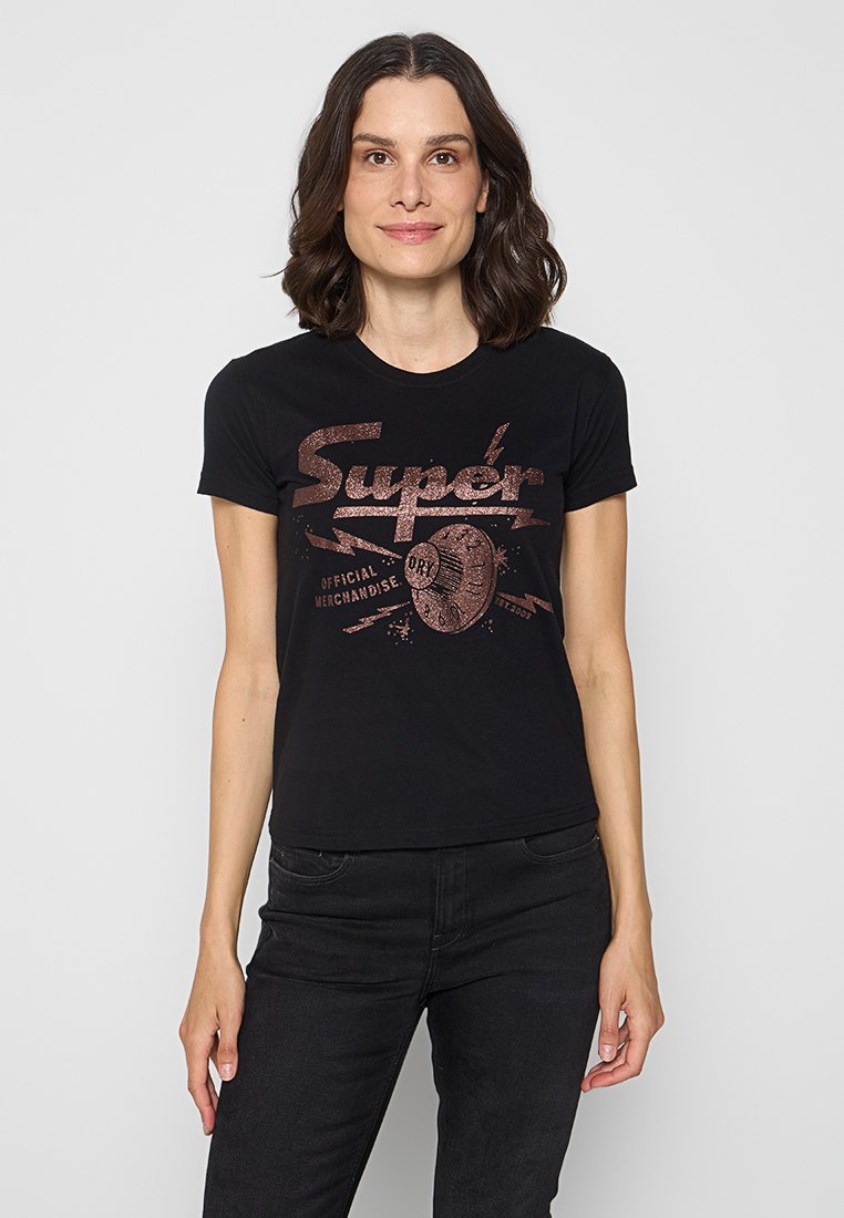 Superdry & Co T-shirt print zwart
